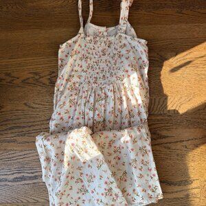 Girls' Billabong floral pant length floral romper, size large